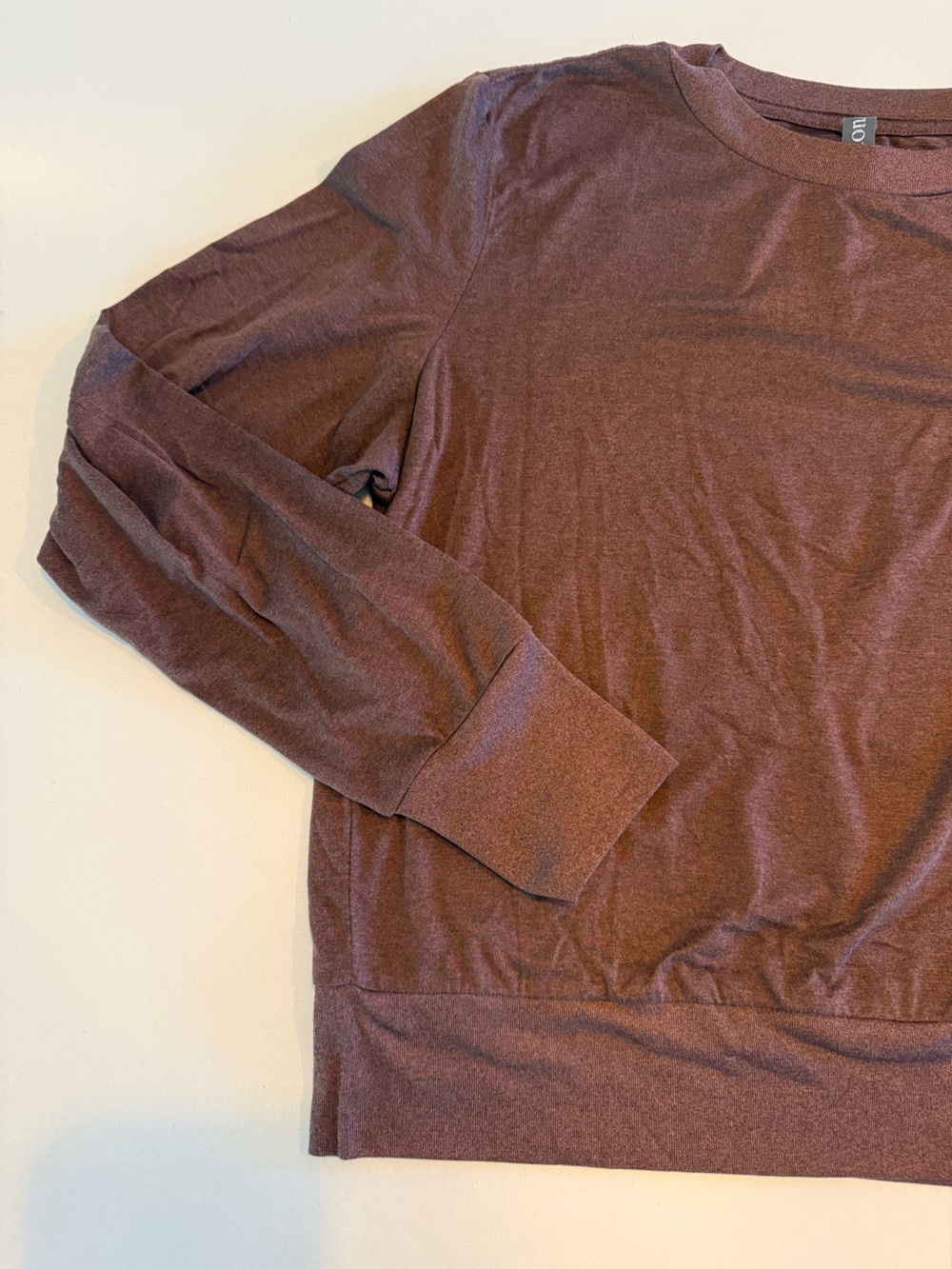 Vuori Daydreamer Long-Sleeve Crewneck in Rich Brown - Picture 2 of 5